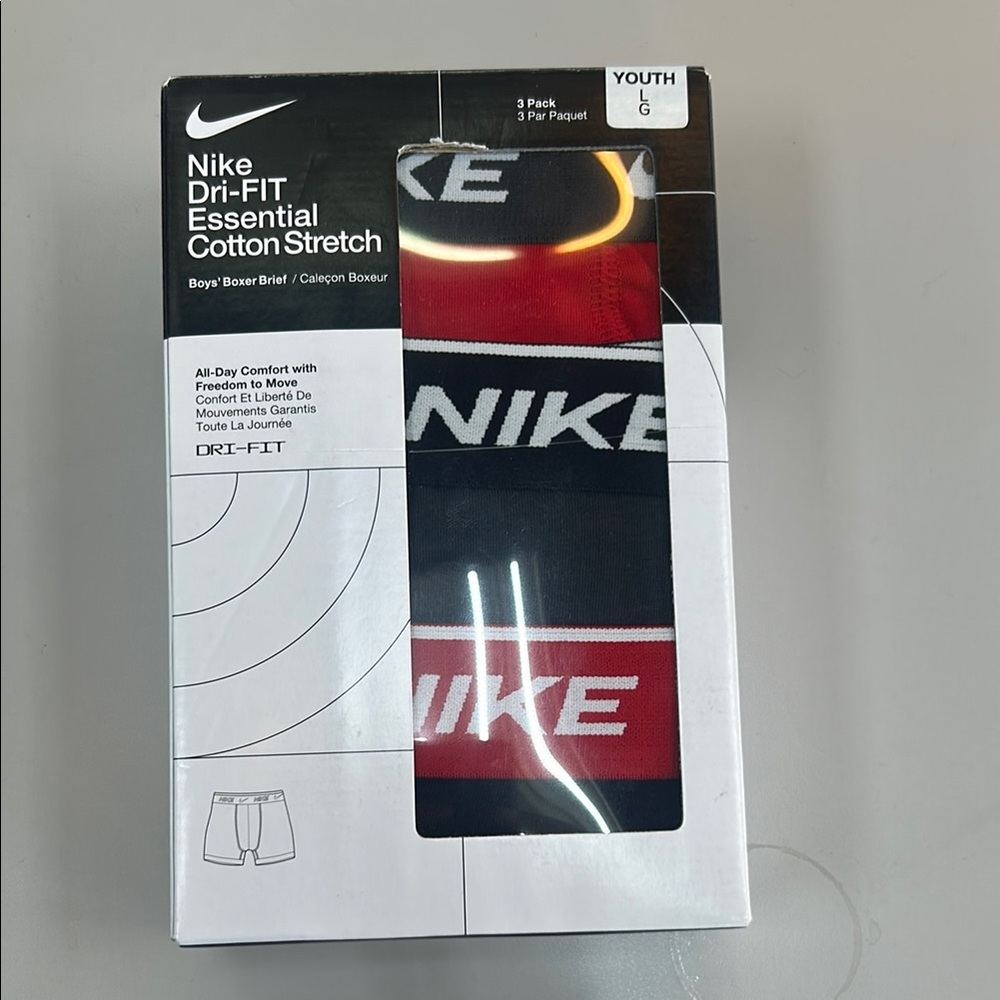 Nike Red and Black Boxer Briefs Dri-FIT Collection